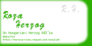 roza herzog business card